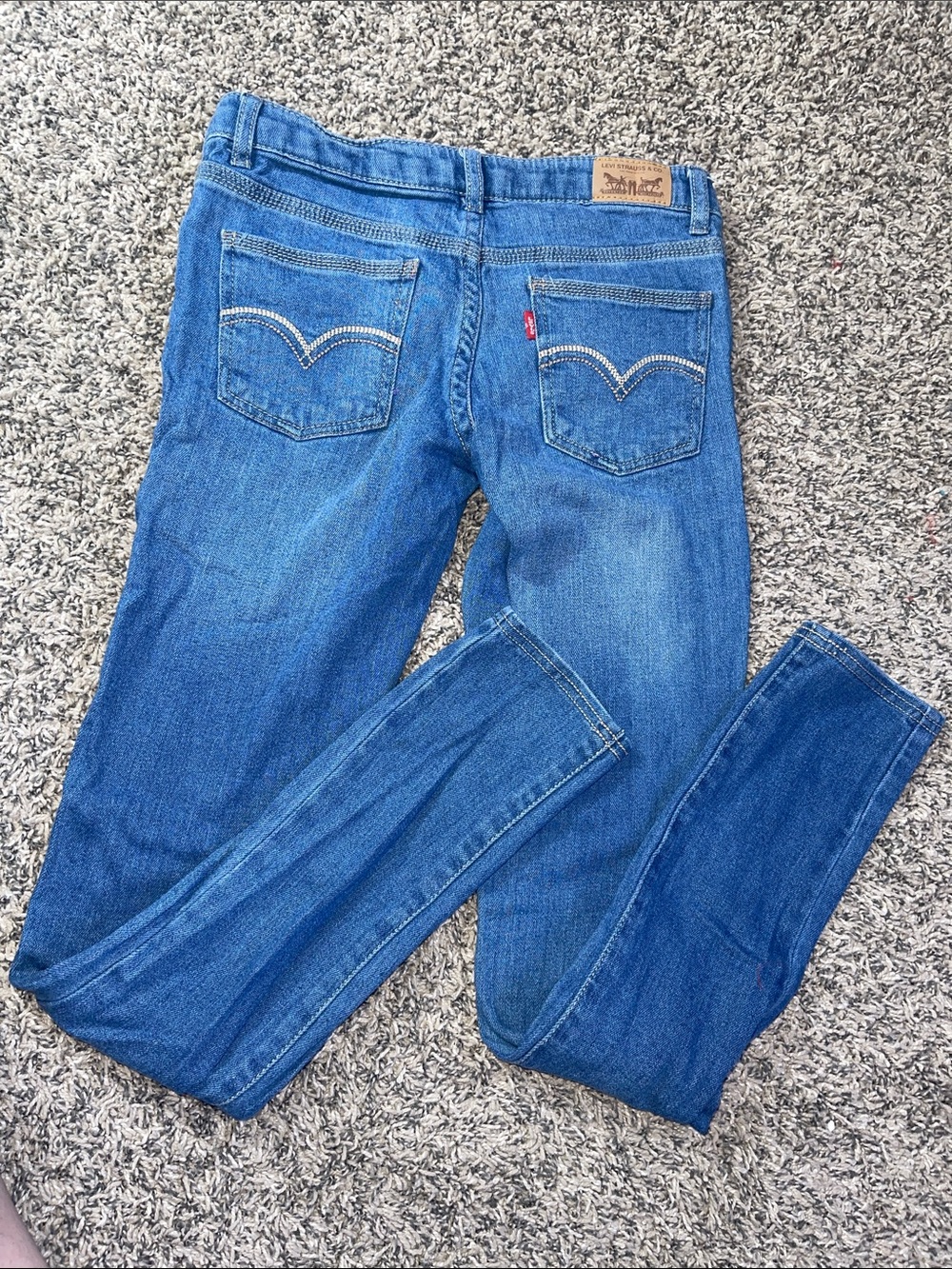 Girls Levis Denim Leggings girls size 14 regular adjustable waist skinny jeans